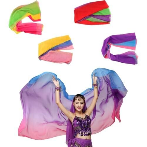 Colors Belly Dance Veils and Scarf for Women Performance Daily Wear -01