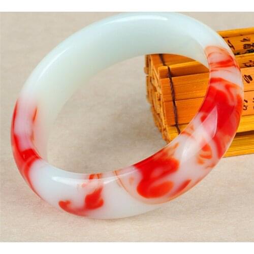 Color Jade Bangle Bracelet Genuine Natural Chinese Jadeite Charm Jewellery Carved Amulet Fashion Gifts for Women Her Men