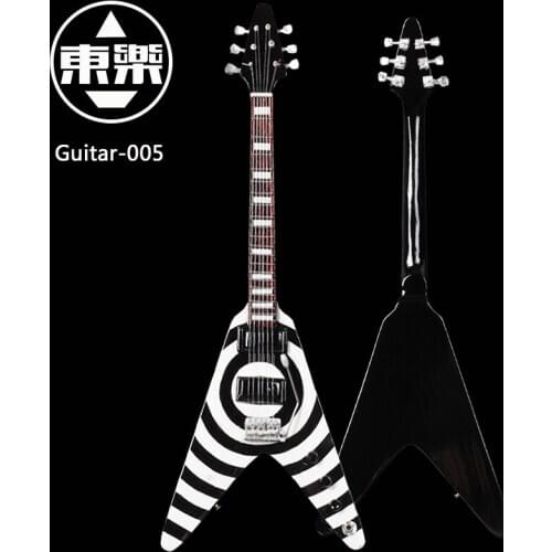 Wooden Handcrafted Miniature Guitar Model guitar-005 Guitar Display with Case and Stand (Not Actual Guitar! for Display Only!)