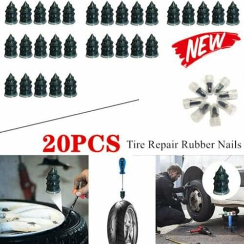 20 Pcs/set Car Vacuum Tire Repair Tubeless Tyre Repair Rubber Nails Tool High Quality Material Plastic Car Wash Maintenance