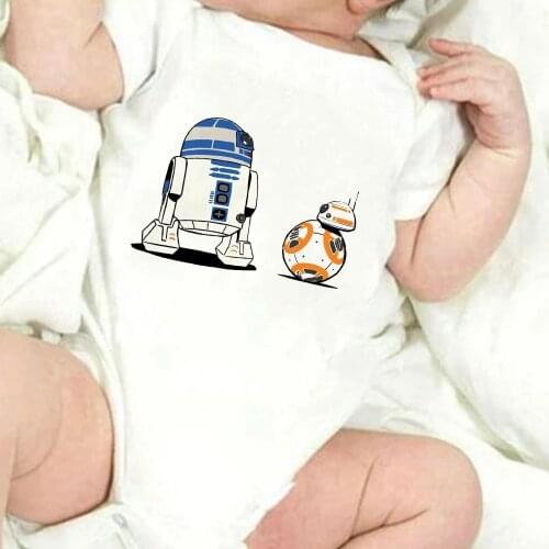 Baby Jumpsuit Summer BB-8 R2-D2 Robot Cute Cartoon Toddler Romper Graphic Newborn Clothes