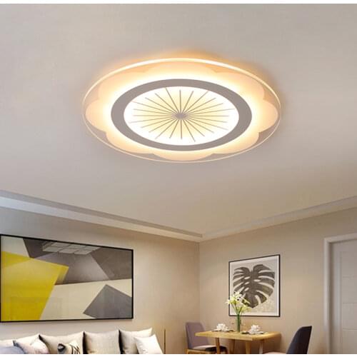 Indoor Modern Home Lamp For Loft Lighting Ceiling Lamp Kitchen Accesories Living Dining Room Bedroom Round White Fixture Plafond