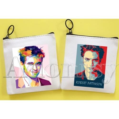 Robert Pattinson Korean Version Simple Coin Purse Coin Purse Female Student Canvas Cute Key Bag Mini Clutch Small Purse