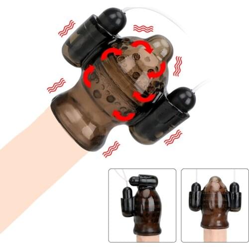 Male Masturbator Cock Ring Delay Ejaculation Sex Products Penis Vibrator Glans Trainer Massage Sex Toys For Men