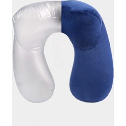 Inflatable and Foldable Cushion Pillow Airplane Neck Pillow Protection Auto Headrest Rest Cushion Car Travel Accessories