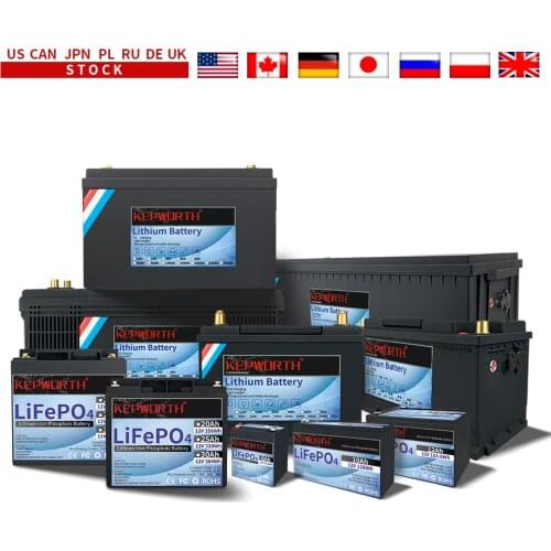 12V 100Ah LiFePO4 Storage Battery BMS Lithium Power Batteries with Charger For RV Campers Golf Cart Off-Road Off-Grid Solar Wind