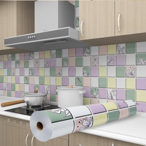 Contact Paper Home Decor Films Kitchen Cabinets Oil-proof Wall Sticker Solid Color Self-adhesive Vinyl Waterproof Wallpapers