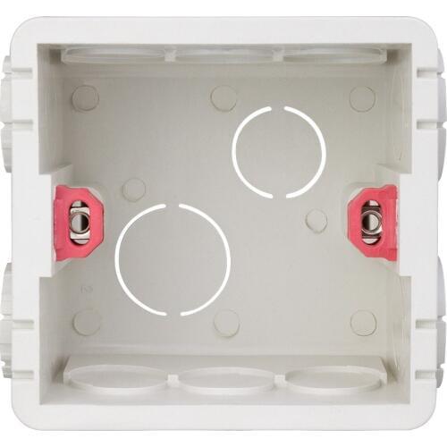Wall Mounting Box 86 Type Switch Cassette Adjustable Internal Cassette 86mm*85mm*50mm Switch Box Socket Box Red/White 2 Colors