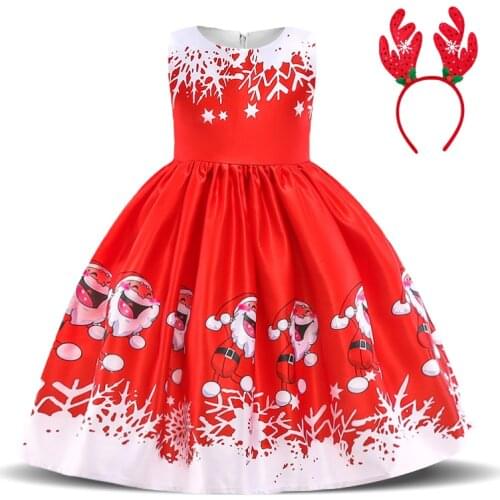 Christmas Halloween Cosplay Carnival Fancy Costumes Vestidos Children Birthday Party Princess Summer Dress Baby Girls Clothes