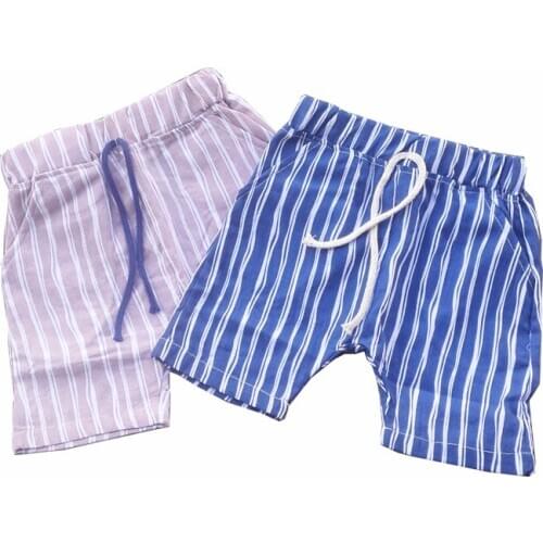 2020 Children Pants for Baby Boy Summer Trousers kids Harem Pants boys loose shorts cotton vertical stripes beachwear
