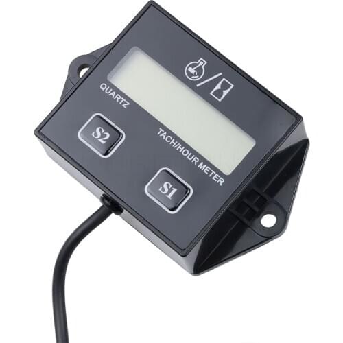 Hot Digital Display Tachometer Engine Tach Hour Meter Gauge Inductive Car Stroke Engine LCD Display For Car Motor Boat