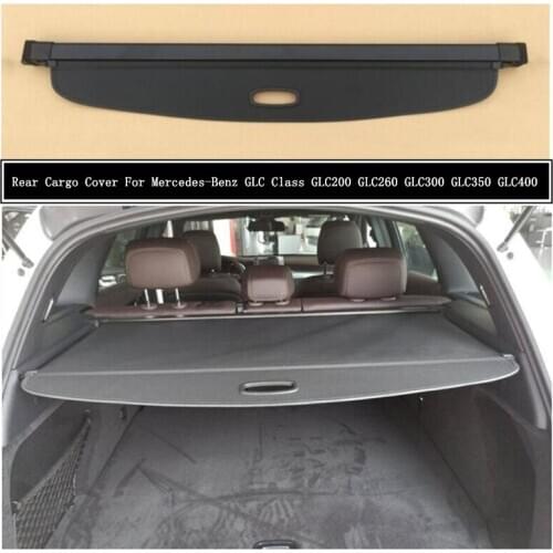 Rear Cargo Cover For Mercedes-Benz GLC X253 GLC200 260 300 350 2015-2021 Partition Curtain Screen Shade Trunk Security Shield