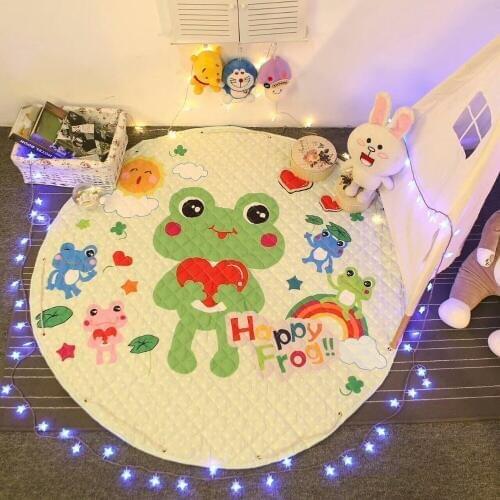 Zeegle Cartoon Round Carpets For Children Kids Bedroom Rugs Anti-slip Baby Play Mats Child Crawling Mat Office Chair Area Rug
