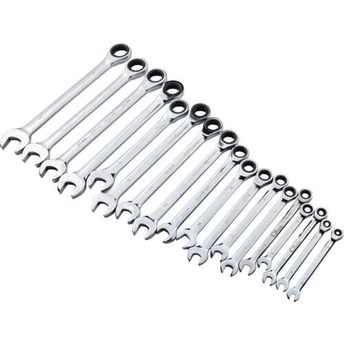 13mm-32mm Ratchet Spanner Combination Wrench of ratchet skate tool ring wrench ratchet set flexible Multitool Hand Tool