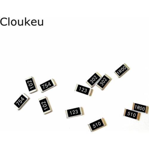 100Pcs 1206 5% 0R 10R 100R Ohm Resistor 1/4W 3216 1/2.2/3.3/4.7/5.6/8.2/10/22/33/47/56/82/100/120/220/330/390/430/510/680/910R