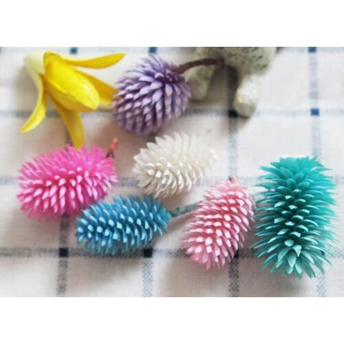 100pcs Dried Preserved Echinops Sphaerocephalus Fruit For Wedding Party Home Hotel Decoration DIY Flower Project Accessory