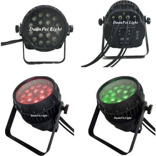 12pieces 18x18 par led zoom dmx waterproof outdoor spot led lamp flood wall rbwa uv led par light wireless wash 18w
