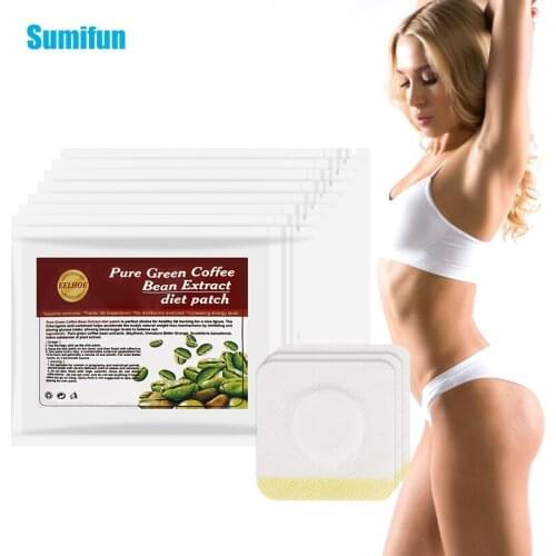 15pcs/bag Lose Weight Patches Waist Belly Slimming Sticker Fat Burning Pure Coffee Green Bean Extract Tighten Skin Plaster