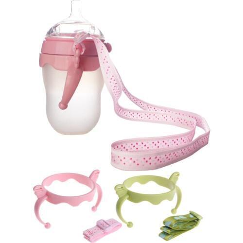 2pcs/Set Baby Feeding Bottle Plastic Handles Anti-lost Strap Holder for Comotomo