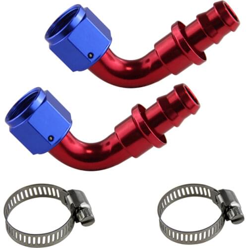 AN10 90 degree Push On Oil Fuel Line Hose End Fitting (AN10-90)