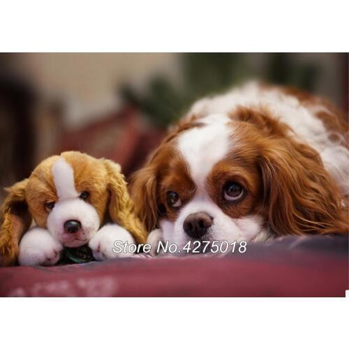 Crafts DIY Diamond Painting Cross Stitch dog Diamond Embroidery Cavalier king charles spaniel Full Drill Mosaic Home Decor YG245