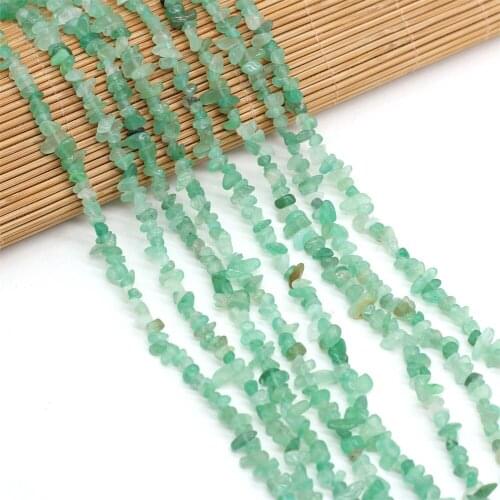 3-6mm Natural Irregular Green Aventurine Jades Beads Gravel Loose Chip Beads for Women Jewelry Making DIY Necklace Bracelet 40cm