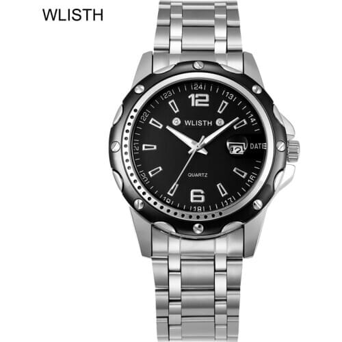 New Retro Watch Men Mesh Ultra-thin Stainless Steel Quartz Wrist Watch Male Clock hombre Chronograph Auto Date Hand Waterproof