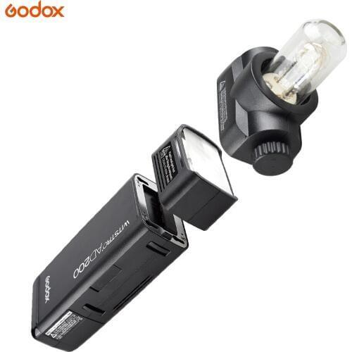 Godox AD200 Pocket Flash Portable Mini TTL Speedlite with 2 Light Heads GN52 GN60 Speedlight for Nikon Sony Canon EOS Cameras