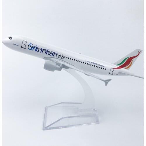 16cm Sri Lanka A320 Card Aviation Gift Alloy Aircraft Plane Model Diecast Aircraft Toys Airplane Airliner Kid Gifts Collectible