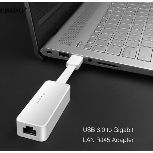 KEBIDU USB Ethernet Adapter USB 2.0/3.0 100/1000Mbps Gigabit RJ45 Lan USB Network Converter for Computer Laptop Notebook