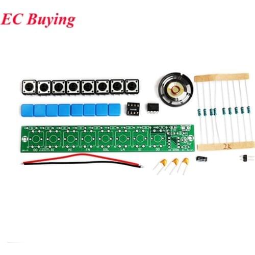 NE555 Electronic Component Parts DIY Kit Welding Practice Board Electric Piano Organ Eight Notes Soldering Skill Training Kits