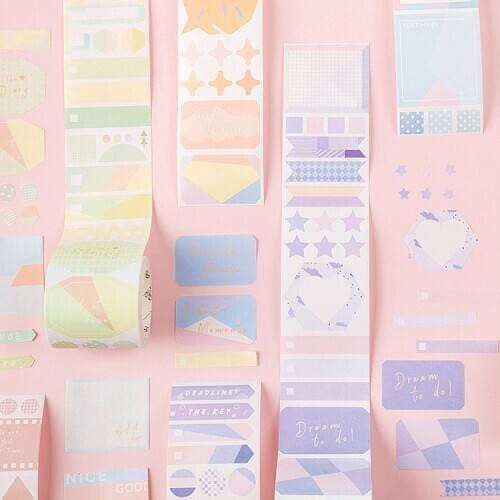 45mm*5m Kawaii Geometric Star Washi Tape Stickers Scrapbooking DIY Masking Tape Bullet Journal School Office Supplies sl1984