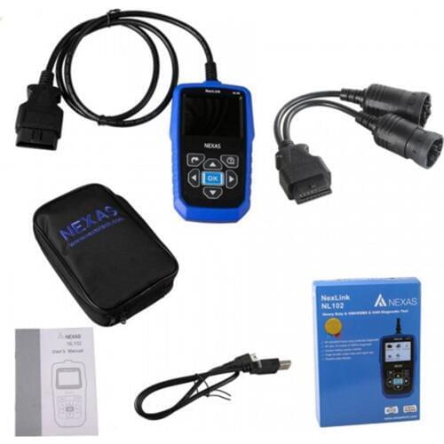 NexLink NL102 Heavy Duty And OBD2 EOBD+CAN Diagnostic Tool Support J1587 J1939 and J1708 Protocol Truck