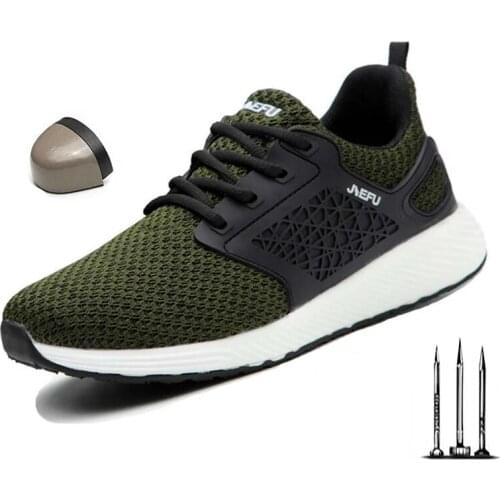 New men and women flying woven light steel head anti-mite anti-security boots anti-puncture sports shoes breathable work shoes