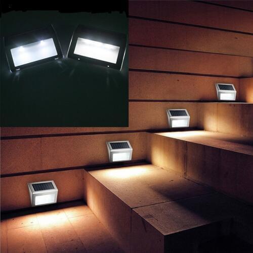 New Trapezoid Window Solar Stair Light 4LED Highlight Solar Wall Light Waterproof Night Light Use Garden Outdoor Lawn