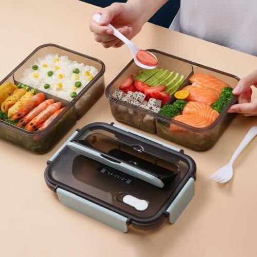 Portable Plastic Lunch Box Sealed Refrigerator Fresh-keeping Box Student Office Worker Lunch Microwave Oven Lunch Box