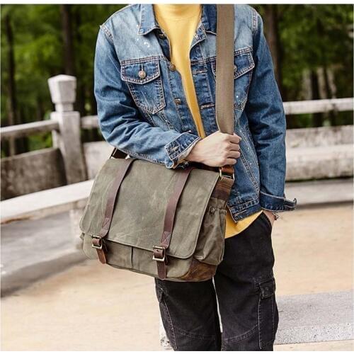 Camera Bag with Photo Pouch Canvas DSLR SLR Strap Case Casual Shoulder Bag Vintage Messenger Comfort Camera Bag Mens Handbags