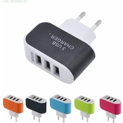 For IPhone Huawei HTC Samsung LG US/EU Plug Universal 3.1A 5V Triple USB 3 Port Wall Home Travel AC Charger Adapter 100pcs/lot