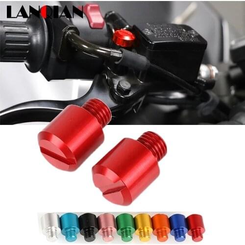 Universal Motorcycle M10 Aluminum Rear View Mirrors Hole Plug Screws Cap For YAMAHA MT09 MT-09 MT 09 Tracer GT XSR900 MT10 MT-10