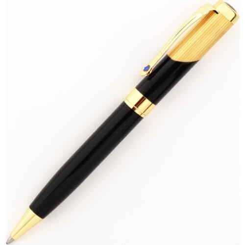 High Quality 9009 Gold Diamond Hook black Business office supplies Medium Nib Ballpoint Pen New