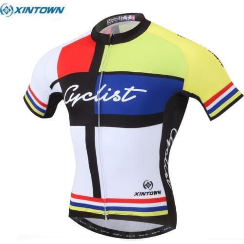 XINTOWN Mens Team Ropa Ciclismo Outdoor Sports Cycling Jersey Bike Bicycle Shirts Sports Shirts Tops S-XXXL