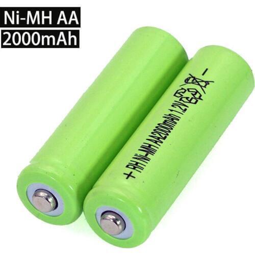 1.2V AA Ni-MH Battery 2000mAh 1.2v Rechargeable Battery High Capacity Camera/Microphone/Mouse /toys batteries