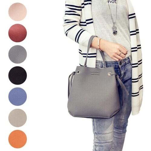 2 Pcs Fashion Women PU Leather Shoulder Messenger Bag with Handbag Purse Office Casual Tote Bags FA$B Women bag