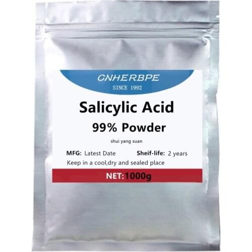 50-1000g High Quality Food grade 99% Salicylic Acid Powder, Prevent skin aging, improve skin tone, reduce wrinkles,Free Shipping