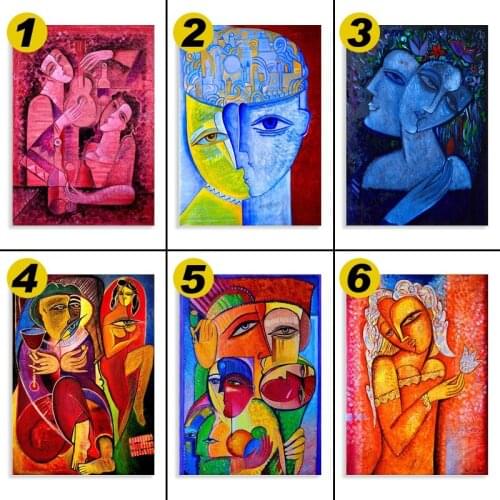 Canvas Painting Abstract Musical Mood Posters and Prints Wall Art Picture for Living Room Decor No Frame