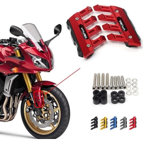 With Logo For YAMAHA YZF600 YZF600R Motorcycle CNC Accessories Mudguard Side Protection Block Front Fender Anti-Fall Slider