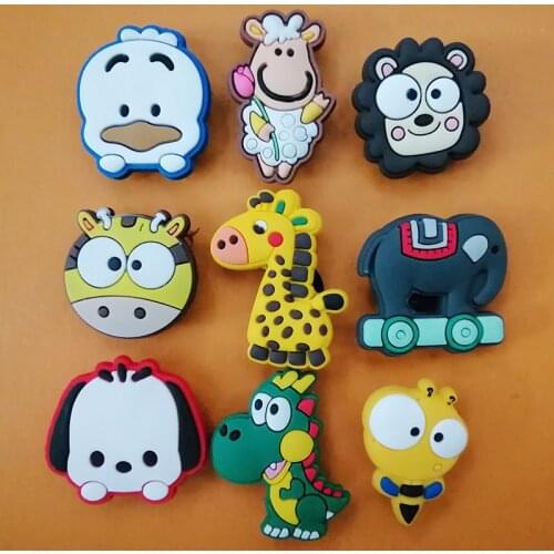 PVC Dog Animal Shoe Accessories Cute Shoe Buckle Decoration Suitable For Crocodile JIBZ Party Kid Gift
