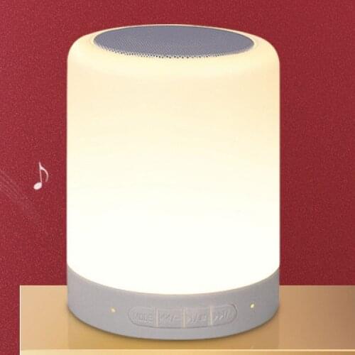 LED Table Lamp Wireless Bluetooth 5.0 Speaker Household Portable Smart Control Night Light Mini Speaker