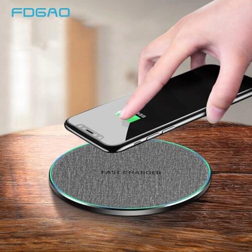 FDGAO Wireless Charger Pad Qi Quick Charge QC 3.0 Fast Charging 7.5W for iPhone 11 Pro Max XS XR X 8 10W For Sumsung S10 S9 S8