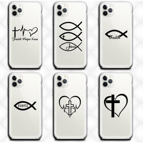 Faith Christian Religious Jesus Phone Case clear for iphone 12 pro max mini 11 pro XS MAX 8 7 6 6S Plus X 5S SE 2020 XR cover